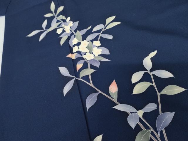 平和屋着物●本加賀友禅作家　南克治　訪問着　枝花文　正絹　逸品　AABG0350cs_3