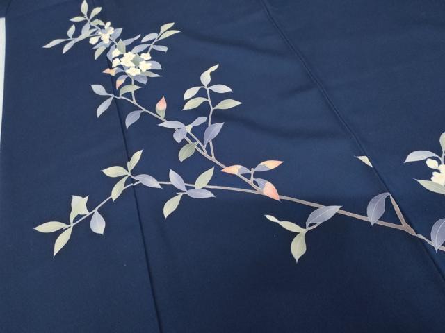 平和屋着物●本加賀友禅作家　南克治　訪問着　枝花文　正絹　逸品　AABG0350cs_4