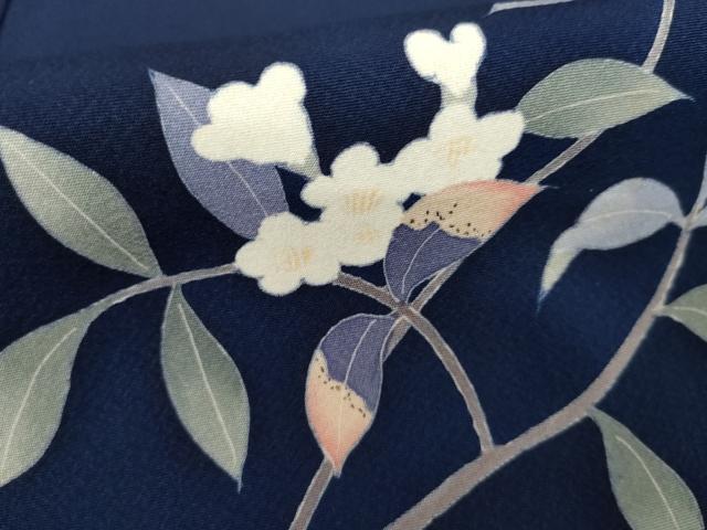 平和屋着物●本加賀友禅作家　南克治　訪問着　枝花文　正絹　逸品　AABG0350cs_6