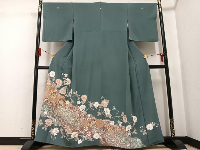平和屋着物＃羽織　寿光織　エ霞枝花文　金銀糸　正絹　逸品　CABE5536in 平和屋着物＃羽織 寿光織 エ霞枝花文 金銀糸 正絹 逸品 CABE5536inの