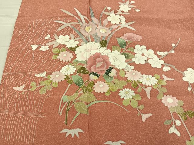 平和屋着物●訪問着　友禅　枝花文　正絹　逸品　AABG0423ph_3