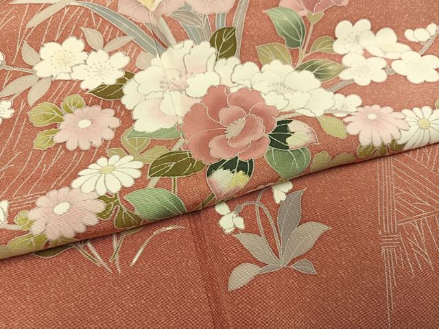 平和屋着物●訪問着　友禅　枝花文　正絹　逸品　AABG0423ph_4