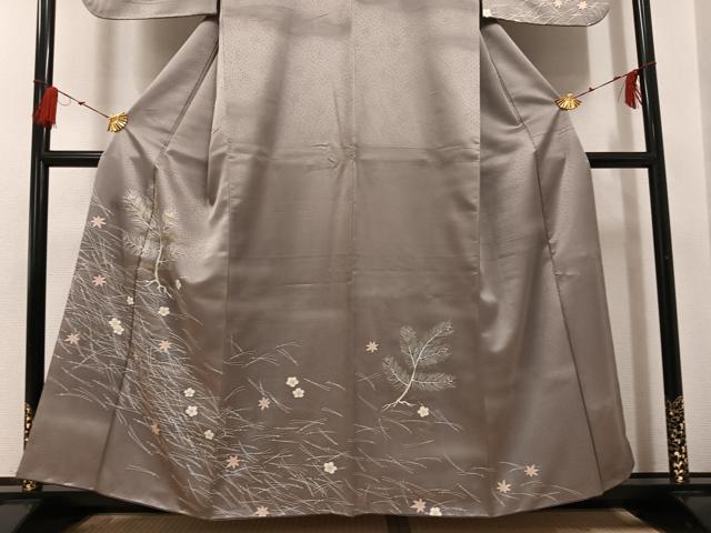 平和屋着物○洗える最高級着物 ＜英＞はなぶさ謹製 訪問着 松 梅 楓
