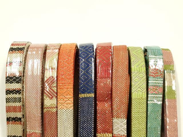 平和屋着物●和装小物　帯締め10本セット　本場筑前博多織　佐賀錦　金糸　逸品　全て未使用　AABG0642ay_1
