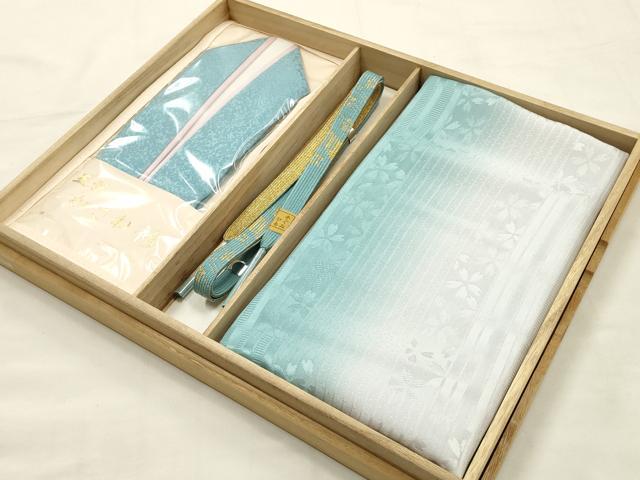 平和屋着物●和装小物　帯締め・帯揚げ・重ね衿セット　高麗組 綾出し　暈し染め　金糸　逸品　未使用　AABG0790ay