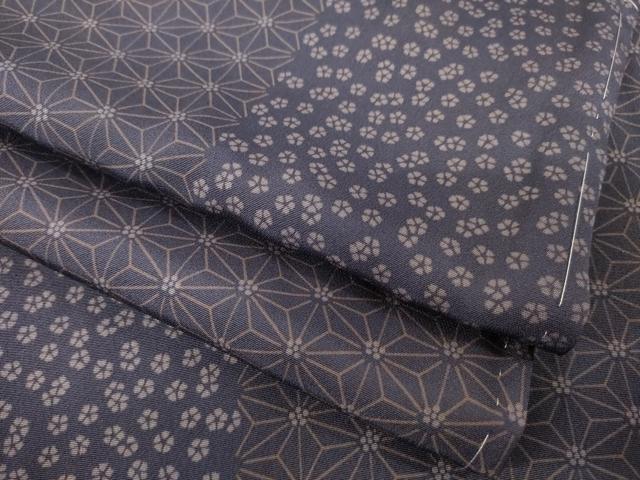 平和屋着物●上質な小紋　麻の葉間道　正絹　逸品　未使用　AABG0814ck