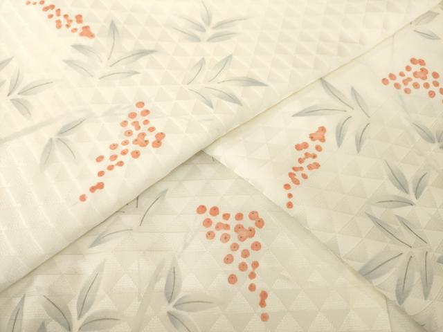 平和屋着物●長襦袢　無双仕立て　手描き　南天文　正絹　逸品　AABG0828ck 平和屋着物○長襦袢 無双仕立て 手描き 南天文 正絹 逸品 AABG0828ck