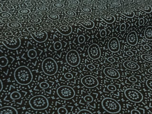 平和屋着物▽上質な紬　単衣　幾何学文様　正絹　逸品　AABG0922jh_5