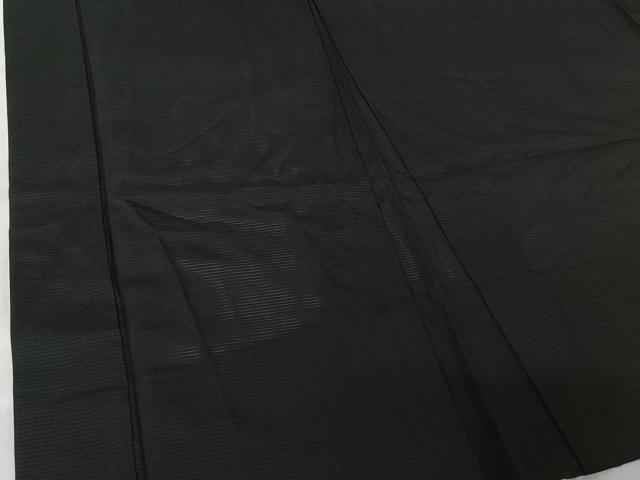 平和屋着物▽男性　羽織　黒紋付　スリーシーズン　春夏秋　塵除け　暗黒色　正絹　逸品　AABG0930jh_2