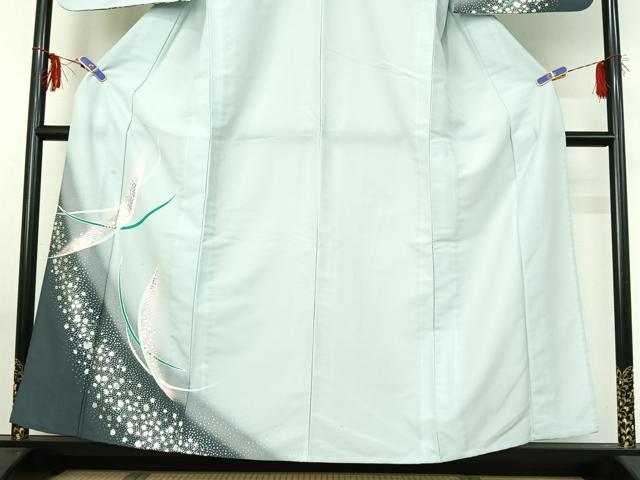 平和屋着物▽訪問着　単衣　箔散らし文　暈し染め　銀彩　洗える着物　AABG0936jh_2