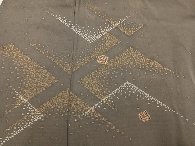 平和屋着物●訪問着　刺繍　色紙散らし　金彩　金通し地　正絹　逸品　未使用　AABG1043ph 平和屋着物○訪問着 刺繍 色紙散らし 金彩 金通し地 正絹 逸品 未使用