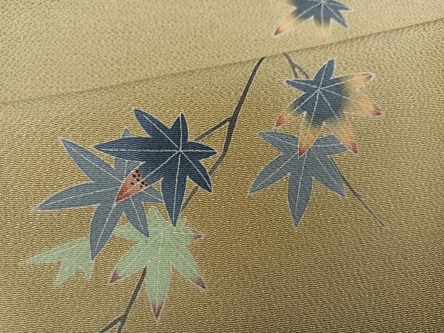 平和屋着物●人間国宝・羽田登喜男　色留袖　楓文　正絹　逸品　AABG1090ph_5