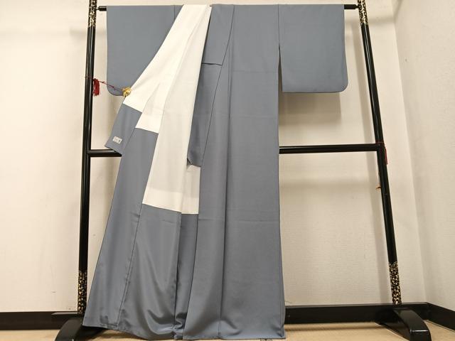 平和屋着物○洗える最高級着物 ＜英＞はなぶさ謹製 色無地 豆がら茶色