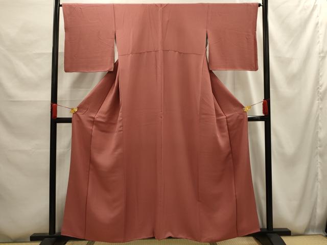 平和屋着物●上質な色無地　作家物　蘇芳香色　正絹　逸品　DABD9467ud 平和屋着物○上質な色無地 作家物 蘇芳香色 正絹 逸品 DABD9467ud