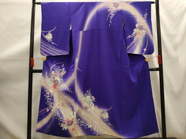 平和屋着物■訪問着　舞花文　暈し染め　正絹　逸品　AABG1159sx