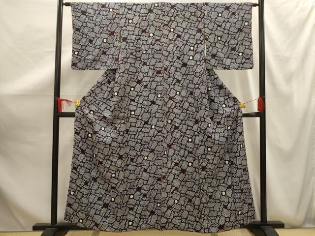 平和屋着物■上質な小紋　総絞り　花づくし　正絹　逸品　AABG1175sx