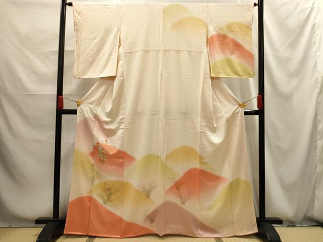平和屋着物■訪問着　重山花文　暈し染め　金彩　正絹　逸品　AABG1244sx
