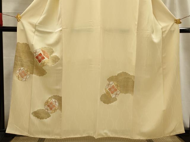 平和屋着物■訪問着　駒刺繍　七宝花文　金彩　正絹　逸品　AABG1297sx