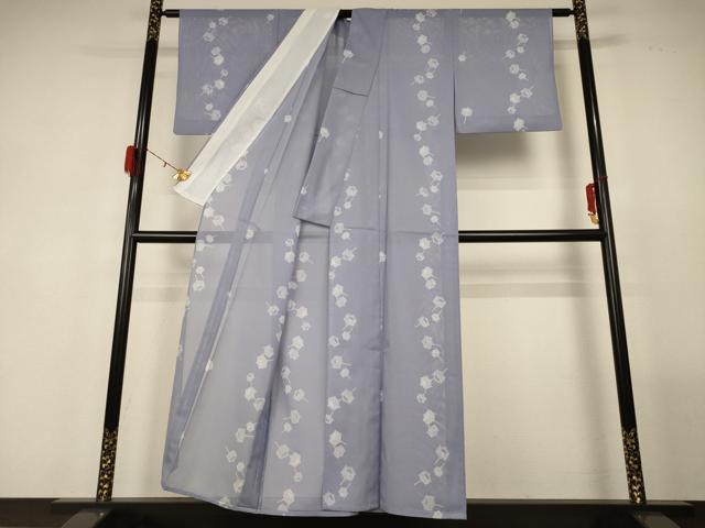 平和屋着物＊夏物　小紋　絽　糸巻文　洗える着物　AABG2002jd_2