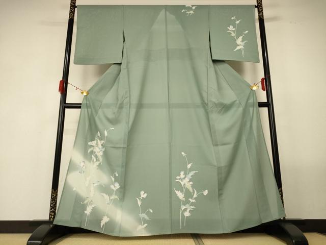 平和屋着物＊夏物　訪問着　絽　友禅　草花文　暈し染め　高島屋扱い　正絹　逸品　AABG2005jd