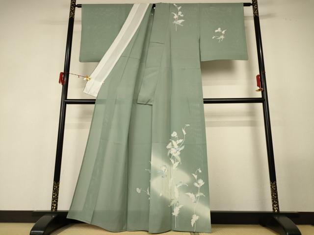 平和屋着物＊夏物　訪問着　絽　友禅　草花文　暈し染め　高島屋扱い　正絹　逸品　AABG2005jd 平和屋着物＊夏物 訪問着 絽 友禅 草花文 暈し染め 高島屋扱い 正絹