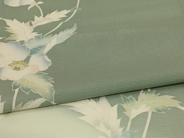 平和屋着物＊夏物　訪問着　絽　友禅　草花文　暈し染め　高島屋扱い　正絹　逸品　AABG2005jd 平和屋着物＊夏物 訪問着 絽 友禅 草花文 暈し染め 高島屋扱い 正絹