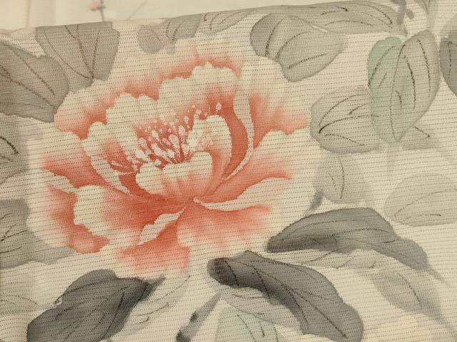 平和屋着物＊夏物　訪問着　絽　手描き　草花文　正絹　逸品　未使用　AABG2013jd_5