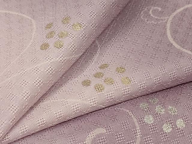 平和屋着物＊夏物　お召　花織　唐草文　暈し染め　金銀彩　正絹　逸品　AABG2017jd