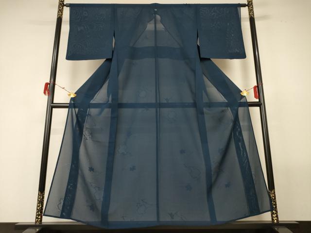 平和屋着物＊夏物　色無地　絽　小槌紋紗　褐返色　正絹　逸品　AABG2025jd