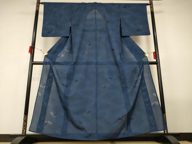 平和屋着物＊夏物　色無地　縦絽　地紙紋紗　褐返色　正絹　逸品　AABG2029jd_1