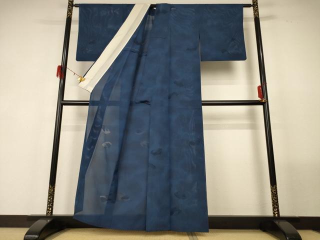 平和屋着物＊夏物　色無地　縦絽　地紙紋紗　褐返色　正絹　逸品　AABG2029jd_2