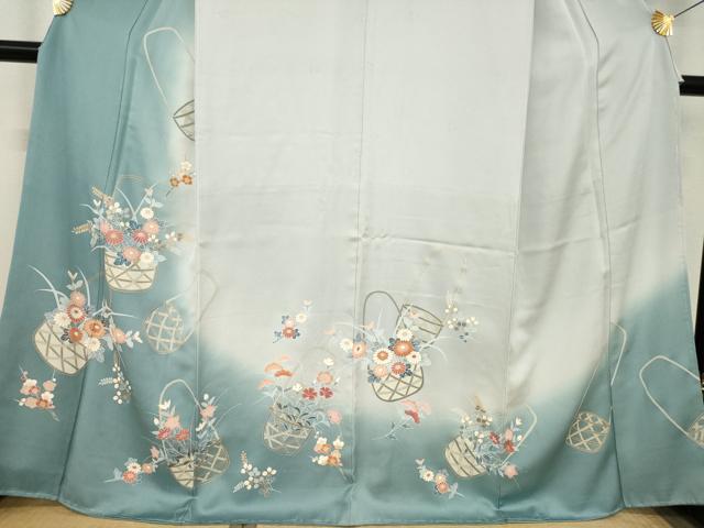 平和屋着物●訪問着　花篭文　暈し染め　正絹　逸品　未使用　AABG2639ck_2