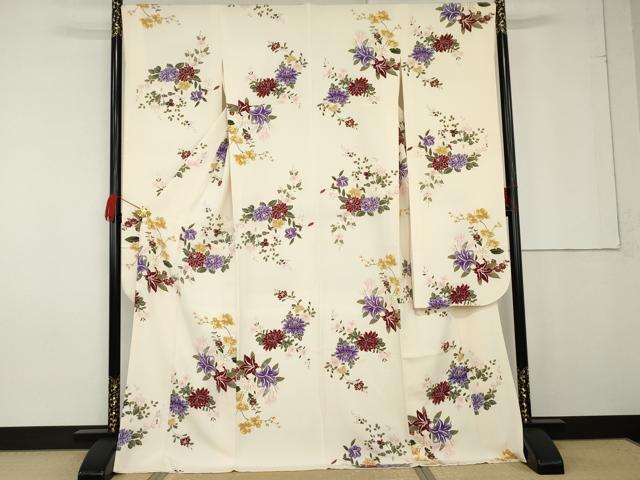 平和屋着物●豪華振袖　草花文　やまと誂製　正絹　逸品　AABG2696cs