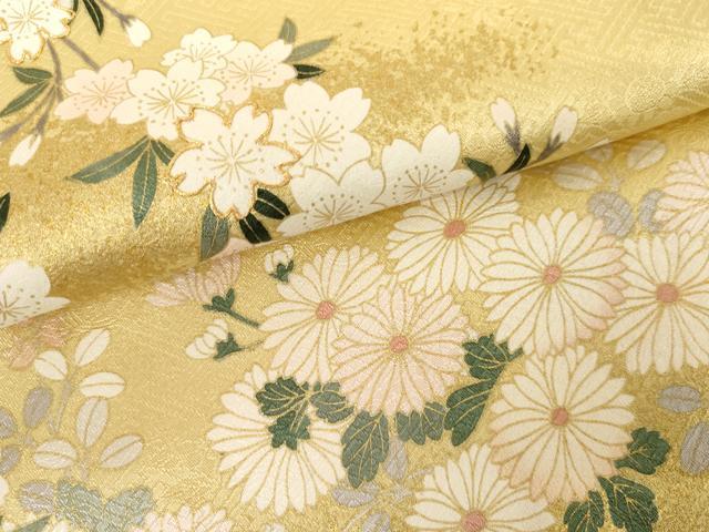 平和屋着物●訪問着　駒刺繍　枝垂れ桜文　暈し染め　金彩　正絹　逸品　AABG2711cs_5