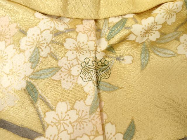 平和屋着物●訪問着　駒刺繍　枝垂れ桜文　暈し染め　金彩　正絹　逸品　AABG2711cs_7