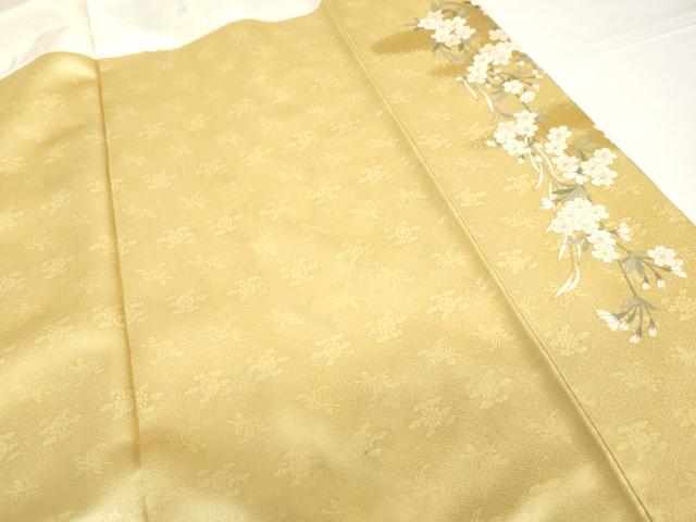 平和屋着物●訪問着　駒刺繍　枝垂れ桜文　暈し染め　金彩　正絹　逸品　AABG2711cs_8