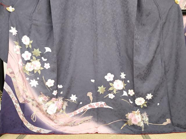 平和屋着物●豪華振袖　駒刺繍　花簪　暈し染め　金彩　正絹　逸品　AABG2763cs_2