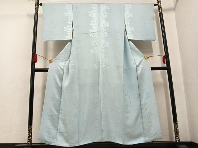 平和屋着物●上質な色無地　南天地紋　蕎麦切色　正絹　逸品　AABG2846ph_1
