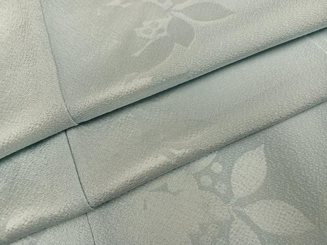平和屋着物●上質な色無地　南天地紋　蕎麦切色　正絹　逸品　AABG2846ph