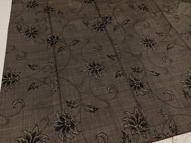 平和屋着物●本場大島紬　一元7マルキ　更紗唐草文　正絹　逸品　AABG2847ph_3