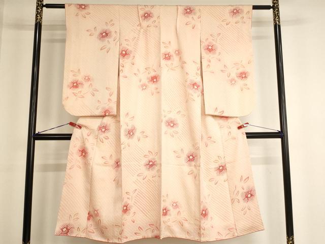 平和屋着物[]七五三　女の子　７歳　祝着　四つ身　総絞り　舞花文　正絹　逸品　AABG3217ja