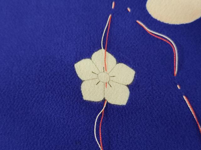 平和屋着物[]アンティーク　大正ロマン　七五三　女の子　5歳　祝着　四つ身　手描き　刺繍　花丸文　暈し染め　正絹　逸品　AABG3233ja_7