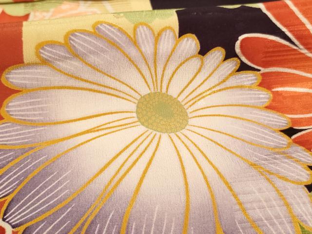 平和屋着物[]アンティーク　大正ロマン　七五三　女の子　5歳　祝着　四つ身　菊　正絹　逸品　AABG3237ja_4