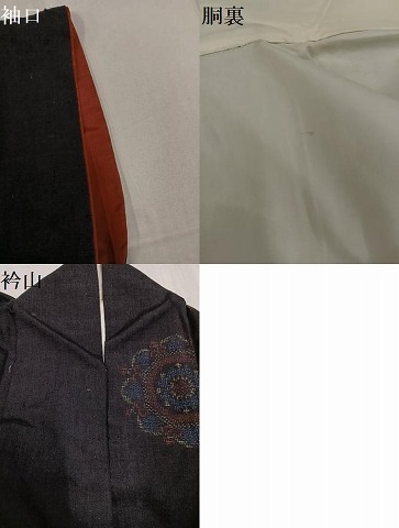 平和屋着物●本場結城紬　重要無形文化財　80亀甲　舞花文　証紙付き　正絹　逸品　AABG3438ph_7