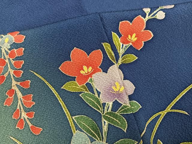 平和屋着物●訪問着　草花文　暈し染め　金彩　正絹　逸品　AABG3444ph 平和屋着物○訪問着 草花文 暈し染め 金彩 正絹 逸品 AABI0600ph