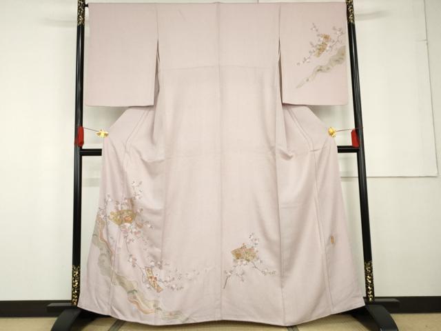 平和屋着物○訪問着 作家物 雪祥 中国三大刺繍 スワトウ刺繍 汕頭刺繍 