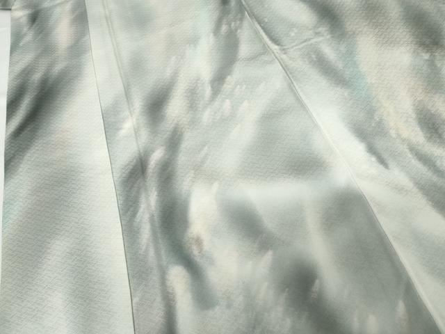 平和屋着物●染色家 岩浅公展　小紋　霞流水文　暈し染め　正絹　逸品　AABG3519cs_2