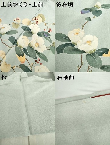 平和屋着物●訪問着　友禅　枝花文　正絹　逸品　AABG3623cs_7