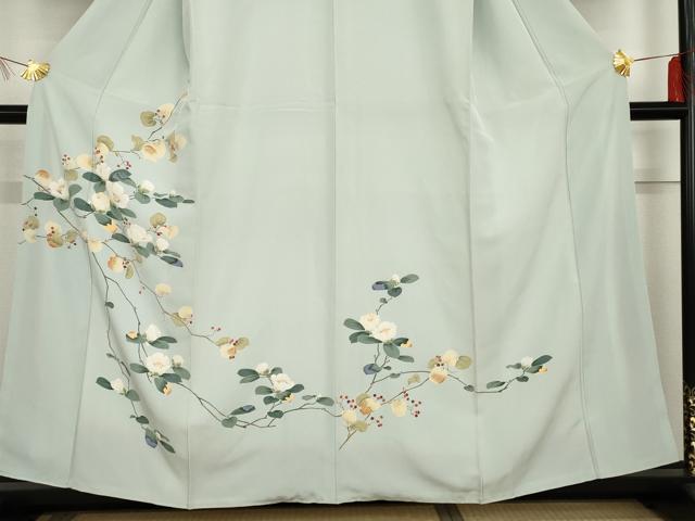 平和屋着物●訪問着　友禅　枝花文　正絹　逸品　AABG3623cs_2