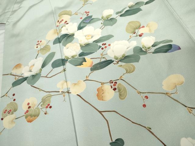 平和屋着物●訪問着　友禅　枝花文　正絹　逸品　AABG3623cs_3